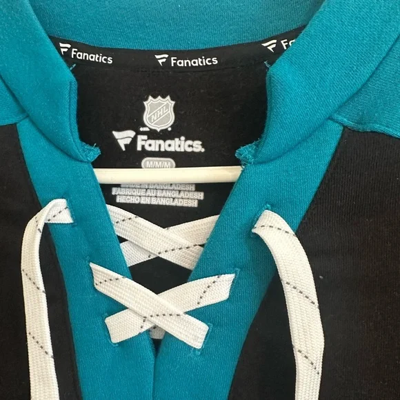 San Jose Sharks Teal and Black Jersey - Picture 3 of 5